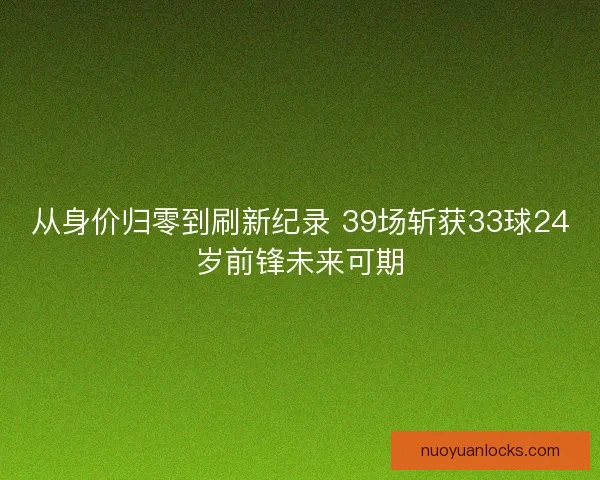 从身价归零到刷新纪录 39场斩获33球24岁前锋未来可期